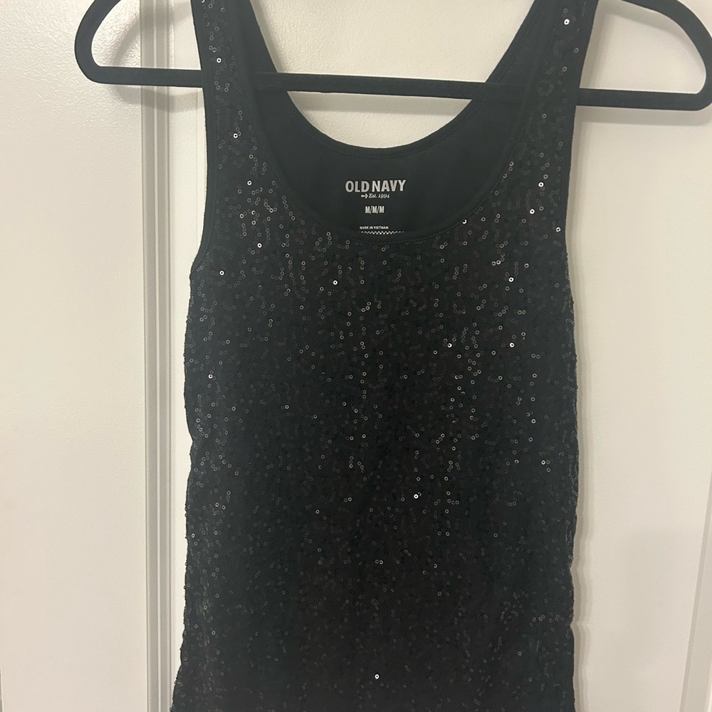 Old Navy Black Sequin Women's Top Size Medium